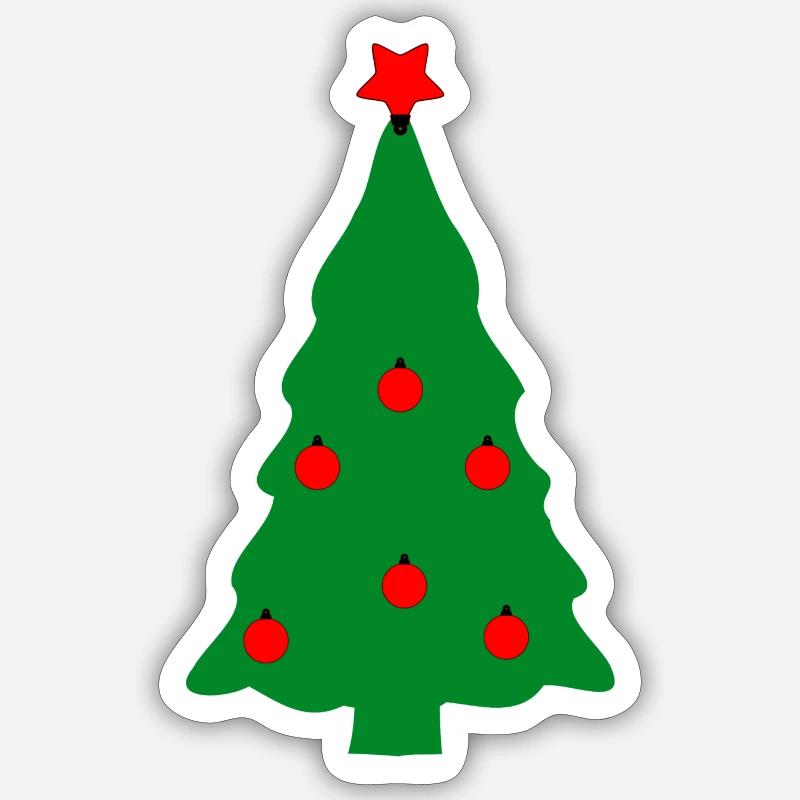 Christmas tree - Sticker size S (10 x 10 cm) - white matte