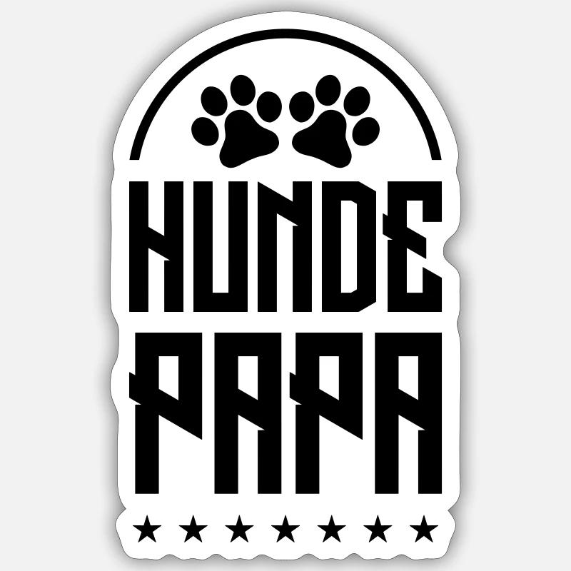 dogs dad - Sticker size S (10 x 10 cm) - white matte