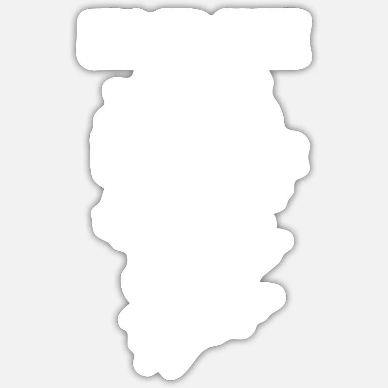 Held der Arbeit Faust Weiß Sticker Größe S (10 x 10 cm)