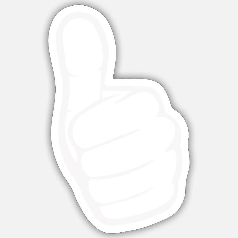 comme main - Sticker taille S (10 x 10 cm) - blanc mat