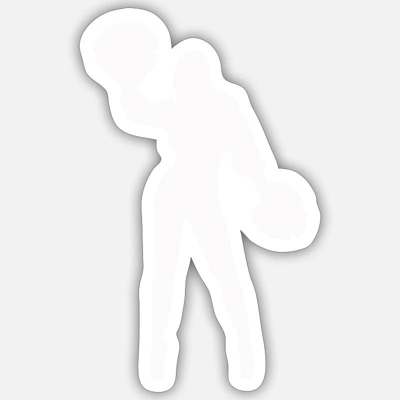 cheerleading - Sticker taille S (10 x 10 cm) - blanc mat