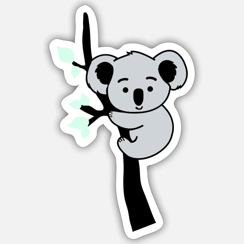 koalabär comic baum Sticker Größe S (10 x 10 cm)