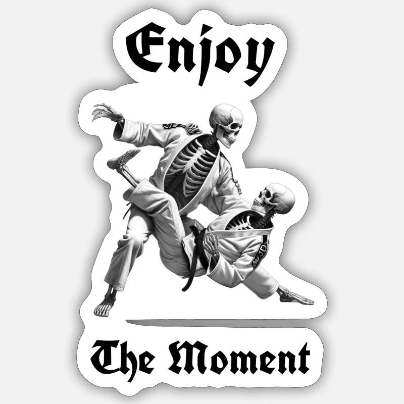 Profitez du moment présent - Sticker taille S (10 x 10 cm) - blanc mat