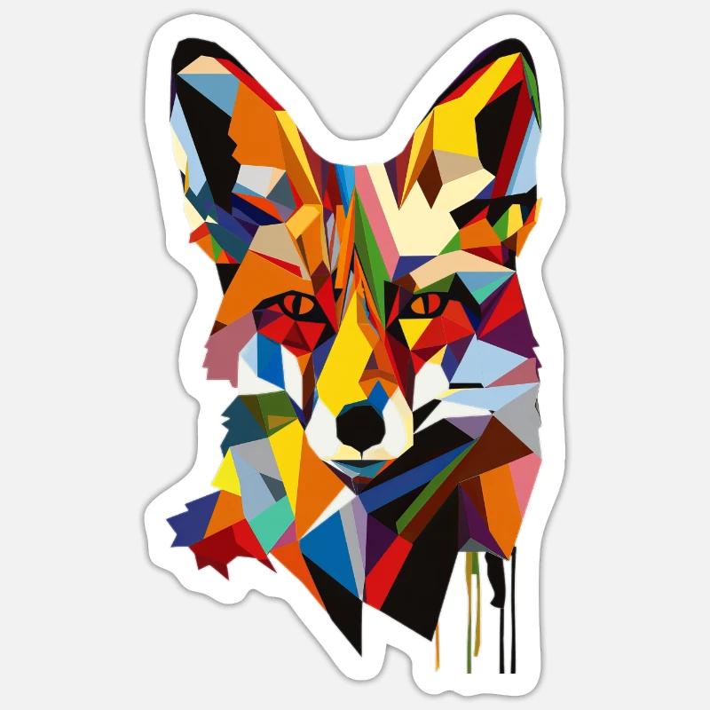 Fuchs - Sticker Größe S (10 x 10 cm) - Mattweiß