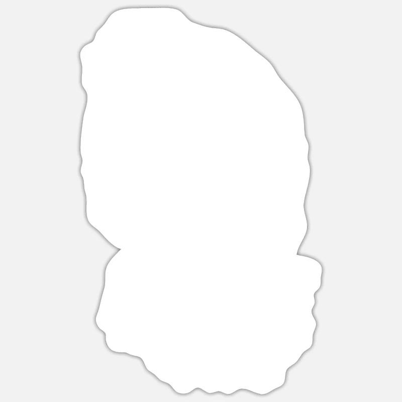 Bûcheron Crâne Bûcheron - Sticker taille S (10 x 10 cm) - blanc mat