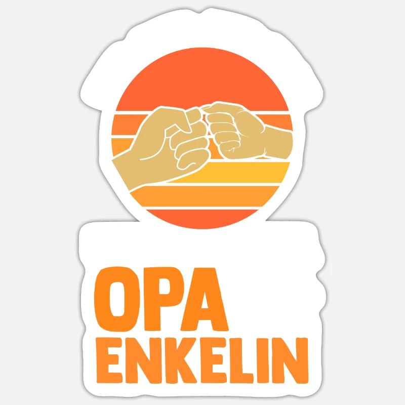 Papi et petit-fils Sticker taille S (10 x 10 cm)