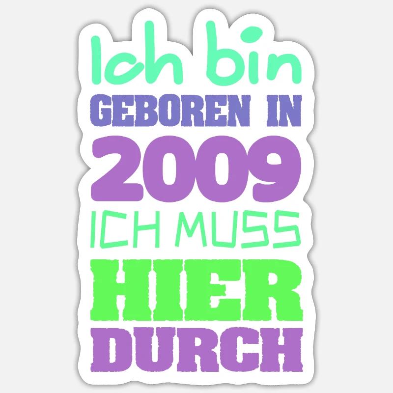 en 2009 - Sticker taille S (10 x 10 cm) - blanc mat