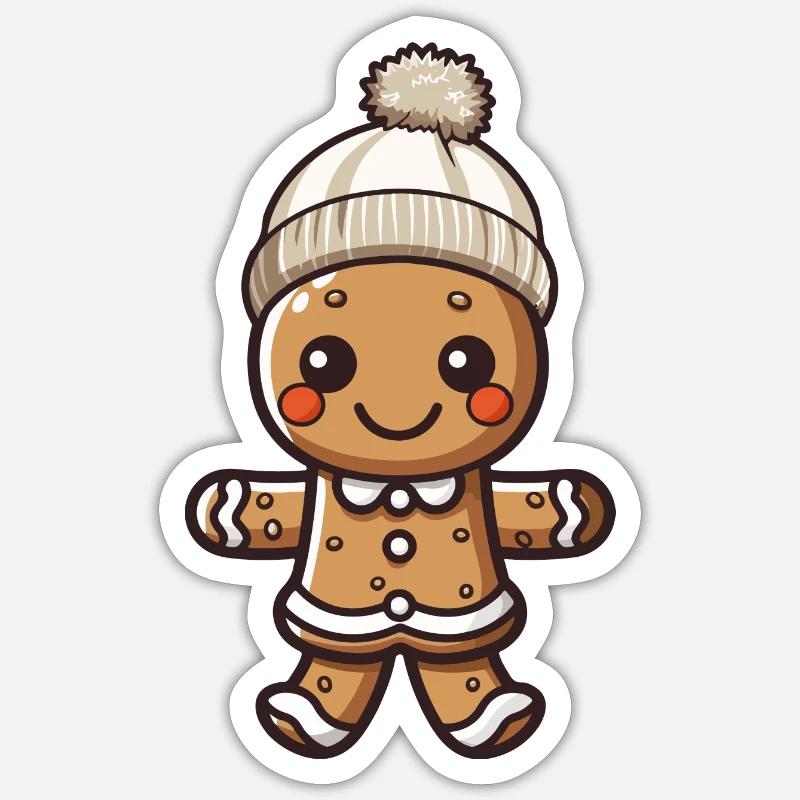 lebkuchenmann Sticker Größe S (10 x 10 cm)