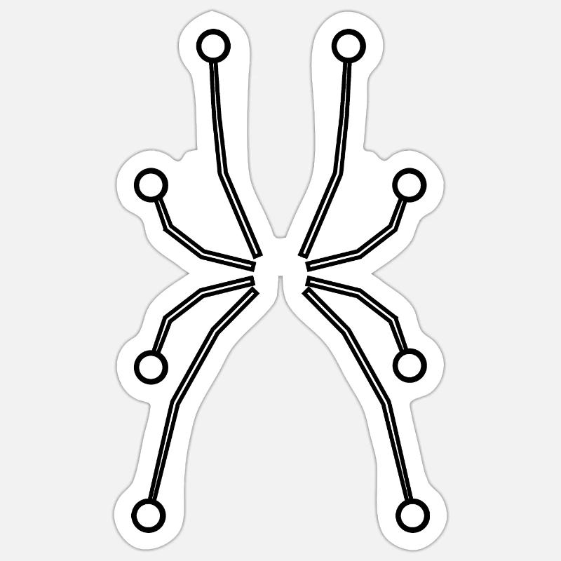 Spider Legs Tech Sticker size S (10 x 10 cm)