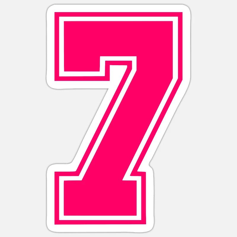 7 - Sticker Größe S (10 x 10 cm) - Mattweiß
