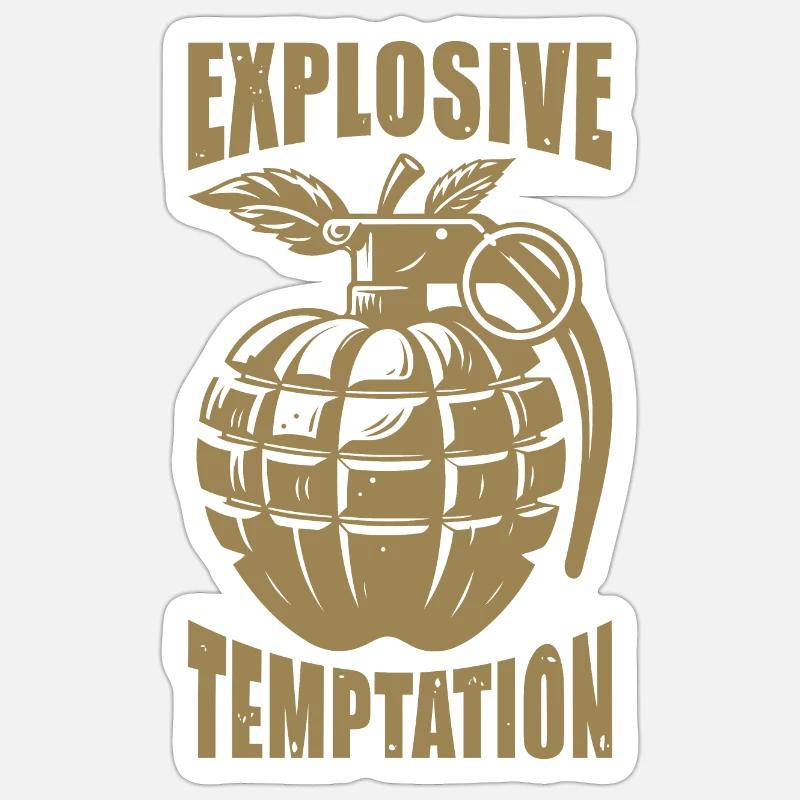 Explosive Temptation - Sticker size S (10 x 10 cm) - white matte