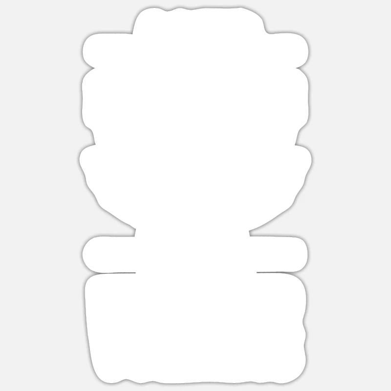 Papi Moto Grand-père Motard - Sticker taille S (10 x 10 cm) - blanc mat