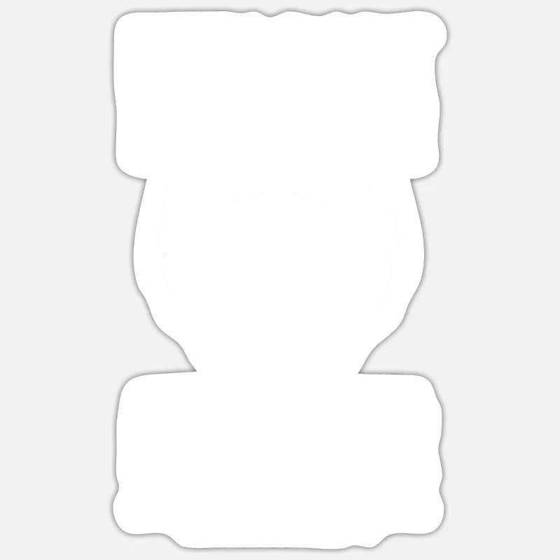 Opa Mit Bart - Sticker Größe S (10 x 10 cm) - Mattweiß