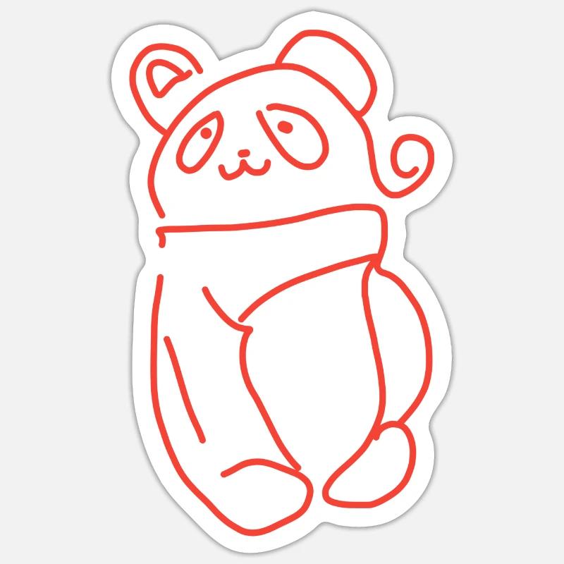 Panda Sticker taille S (10 x 10 cm)