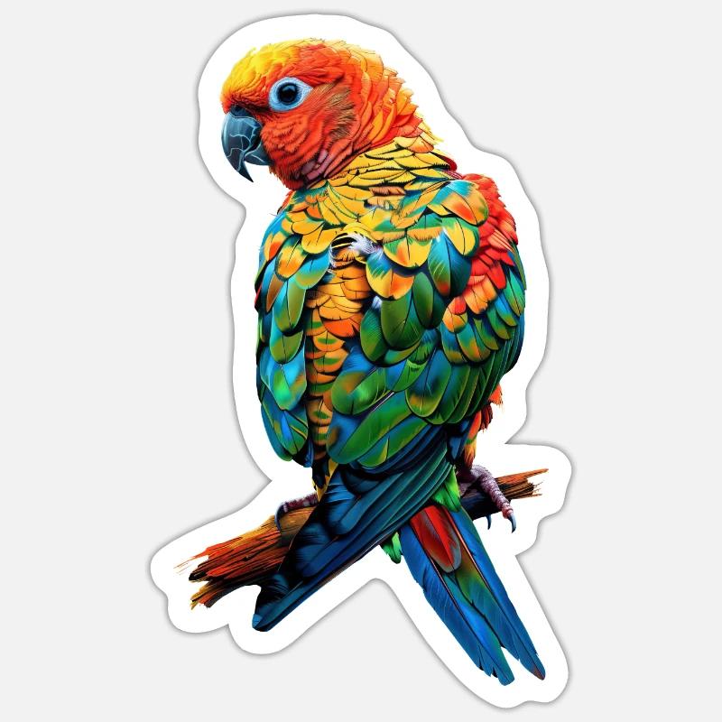 Sittiche Sticker Größe S (10 x 10 cm)