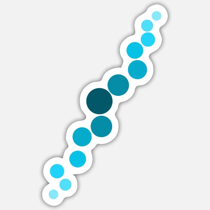 Blue bubbles - Sticker size S (10 x 10 cm) - white matte