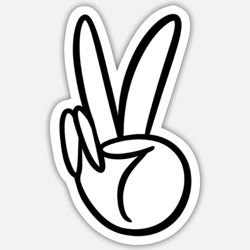 Peace - Sticker Größe S (10 x 10 cm) - Mattweiß