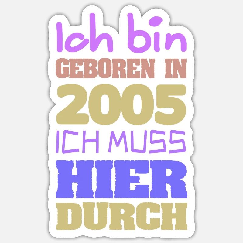 2005 - Sticker size S (10 x 10 cm) - white matte