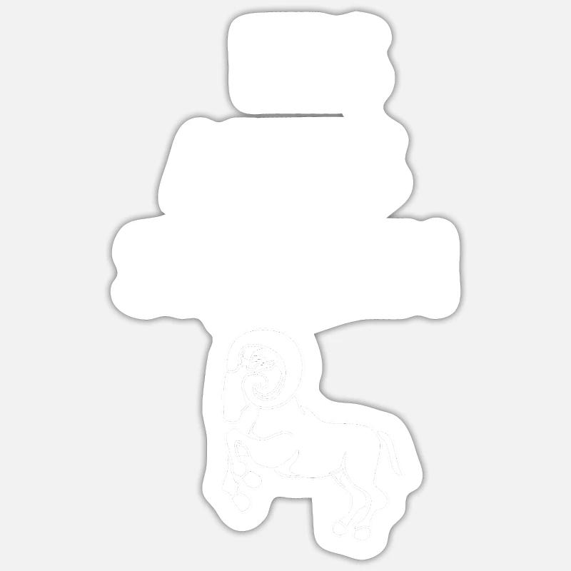 Sternzeichen Widder Sticker Größe S (10 x 10 cm)
