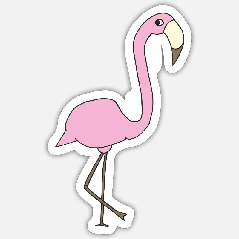 Flamingo Pink - Sticker size S (10 x 10 cm) - white matte