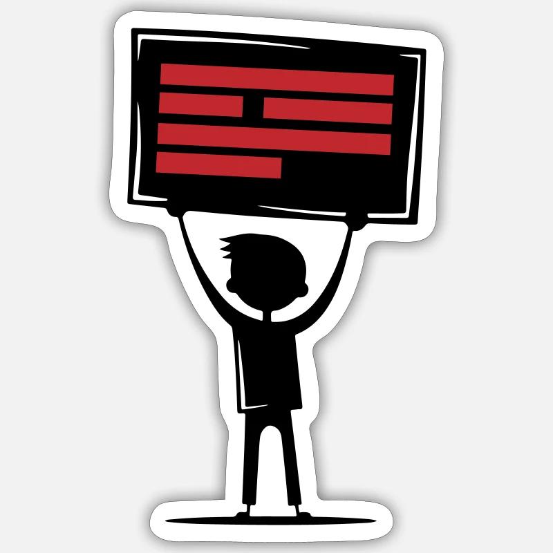 Botschaft Demonstration Sticker Größe S (10 x 10 cm)