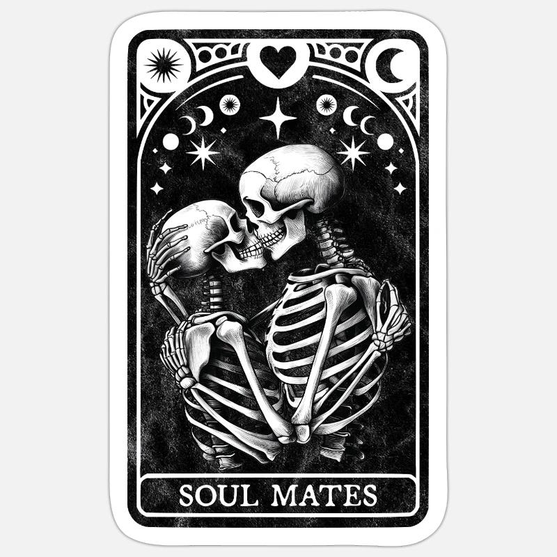 Âmes sœurs Tarot - Sticker taille S (10 x 10 cm) - blanc mat