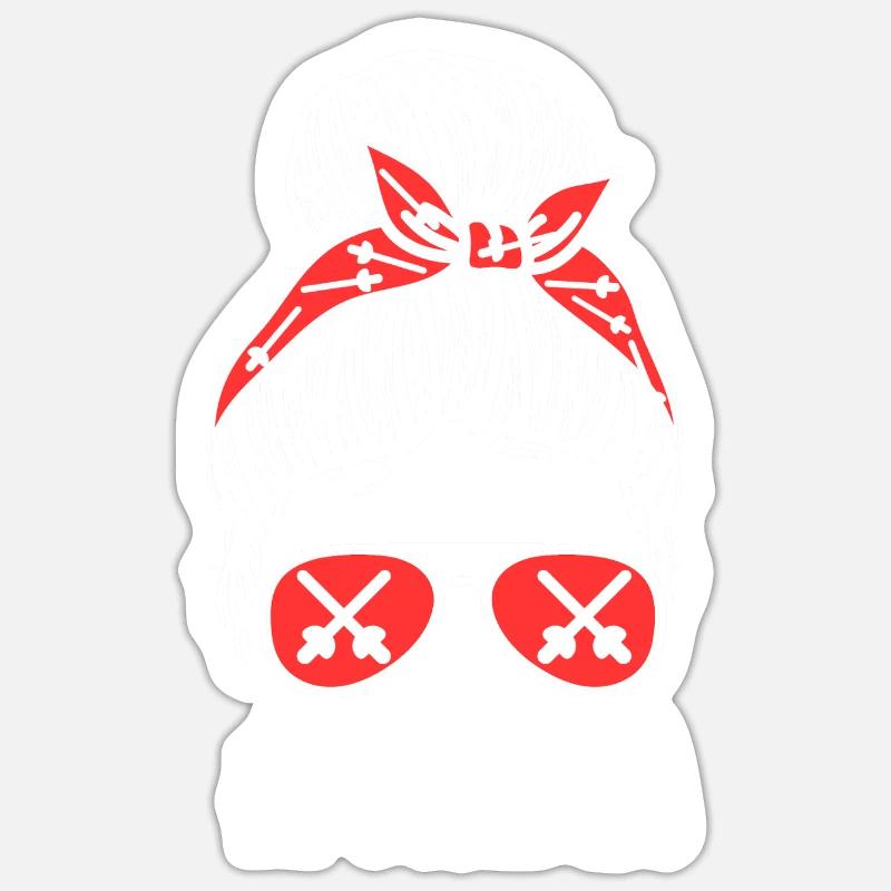 Fechter Mama Mutter Fechten Sticker Größe S (10 x 10 cm)