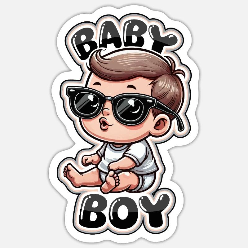 bébé - Sticker taille S (10 x 10 cm) - blanc mat
