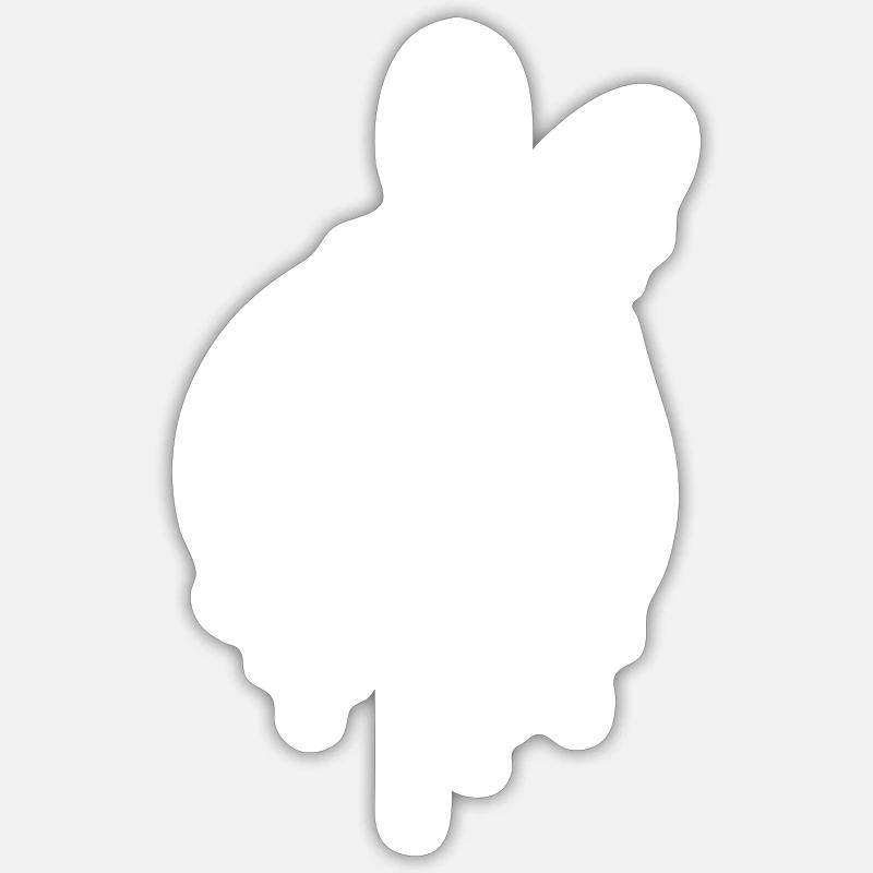 Bunny Easter Funny Sticker size S (10 x 10 cm)