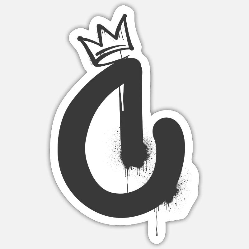 C - Sticker taille S (10 x 10 cm) - blanc mat