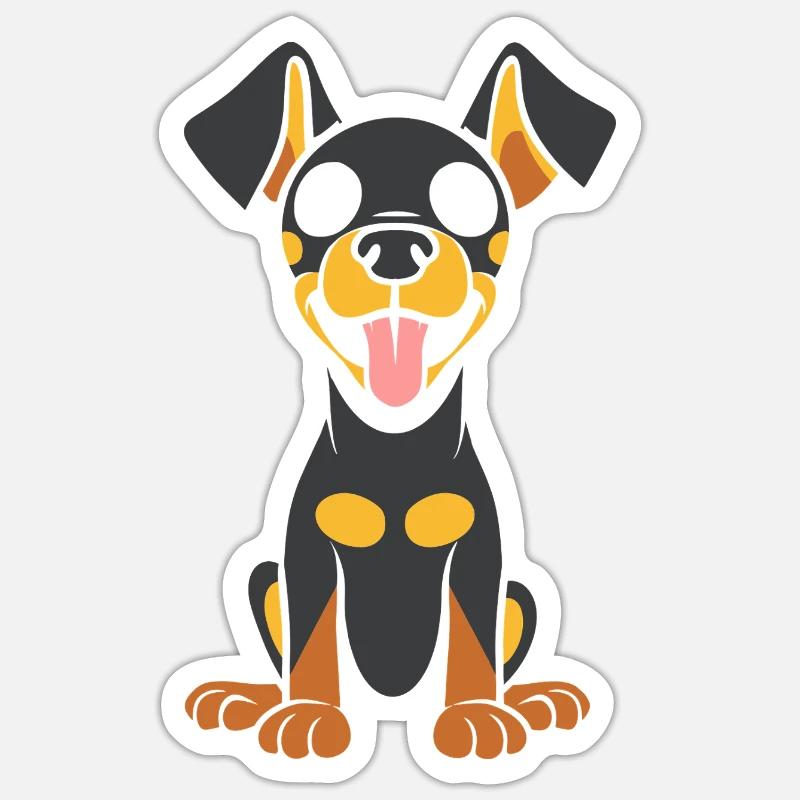 Dobermann Sticker size S (10 x 10 cm)