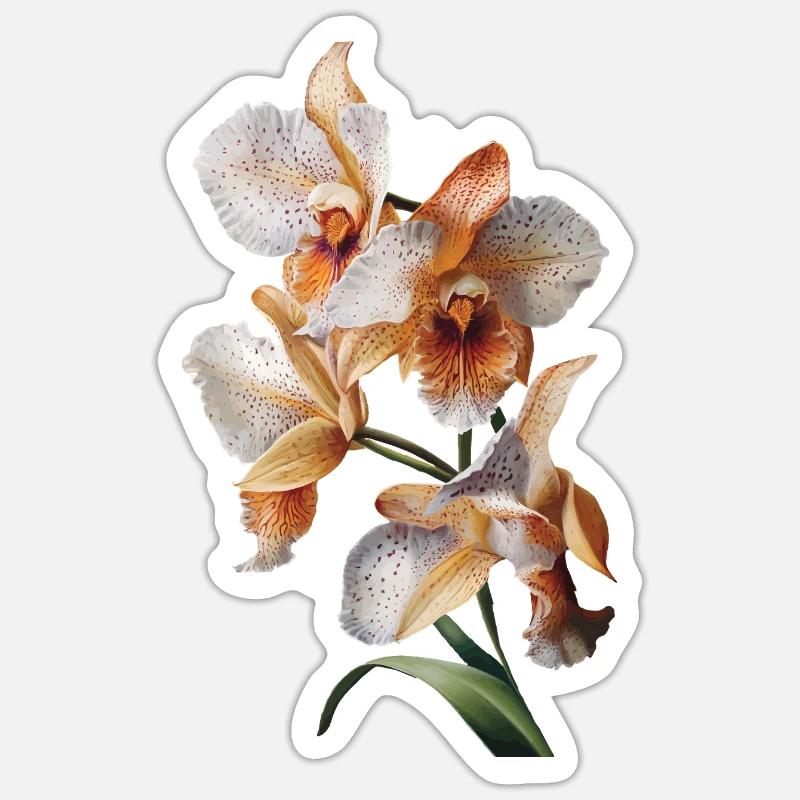Orchidee Sticker Größe S (10 x 10 cm)