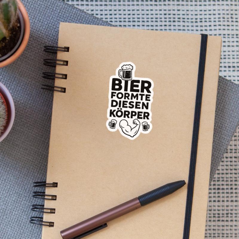 Bier formte diesen Körper Sticker Größe S (10 x 10 cm)