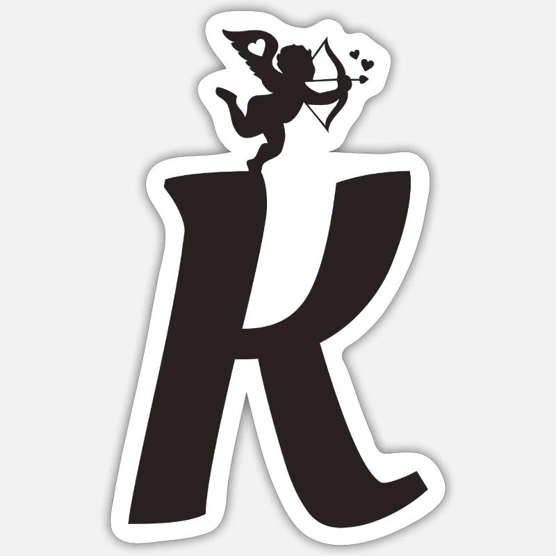 K - Sticker taille S (10 x 10 cm) - blanc mat