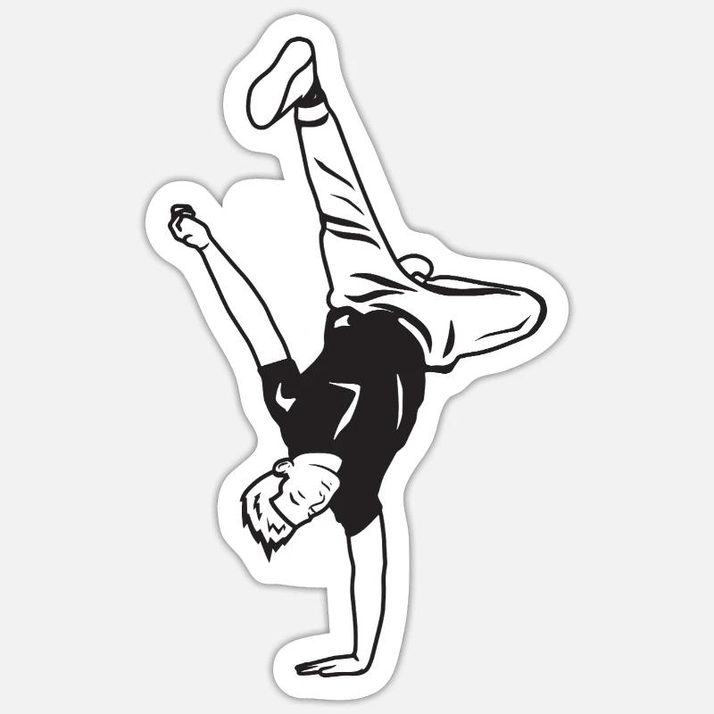 B Garçon - Sticker taille S (10 x 10 cm) - blanc mat