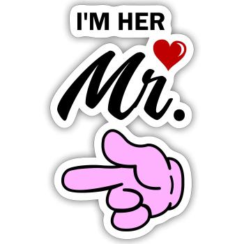 Dans mon mr - Sticker taille S (10 x 10 cm) - blanc mat - Devant