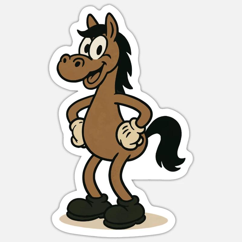 Horse Comic - Sticker size S (10 x 10 cm) - white matte