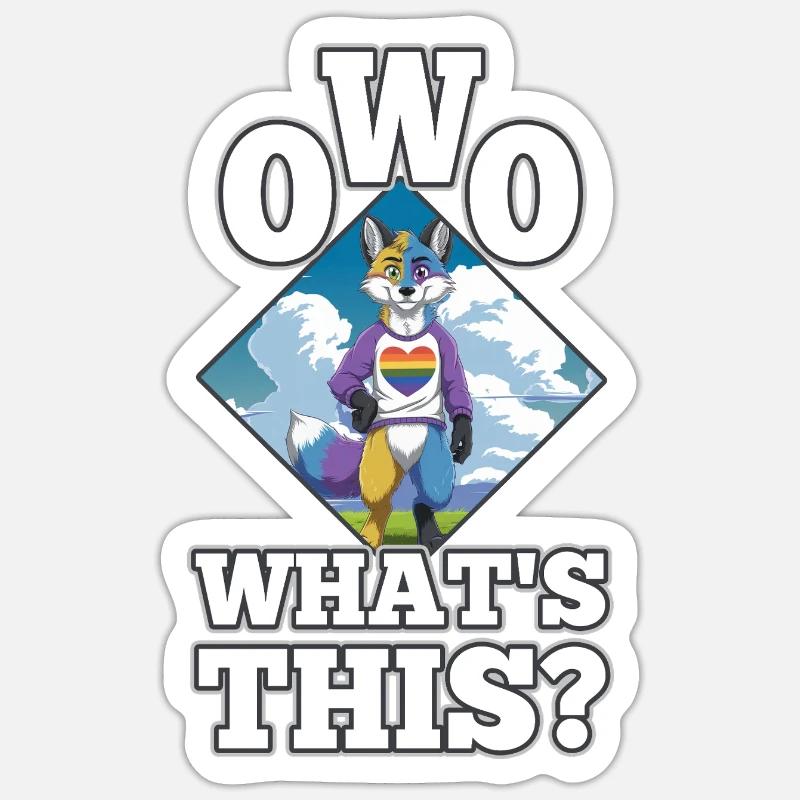 OwO Qu’est-ce que c’est ? Sticker taille S (10 x 10 cm)