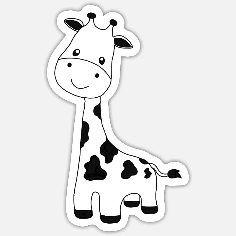 Giraffe - Sticker size S (10 x 10 cm) - white matte