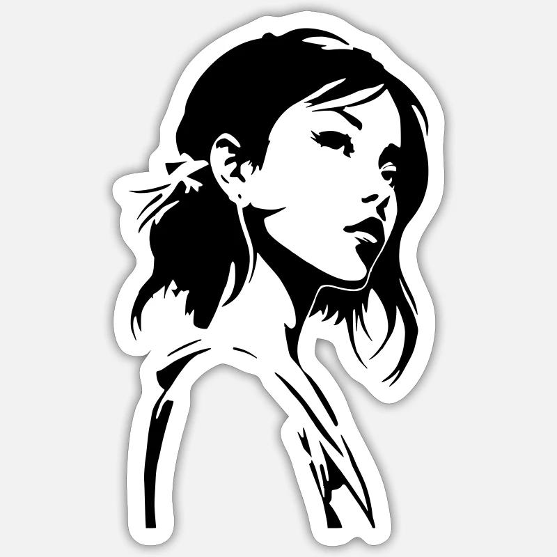 Aschgraue Gnade - Sticker Größe S (10 x 10 cm) - Mattweiß