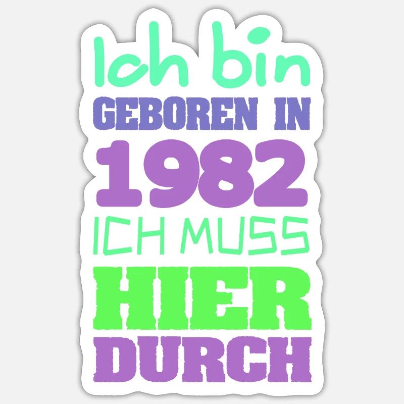 1982 Sticker Größe S (10 x 10 cm)