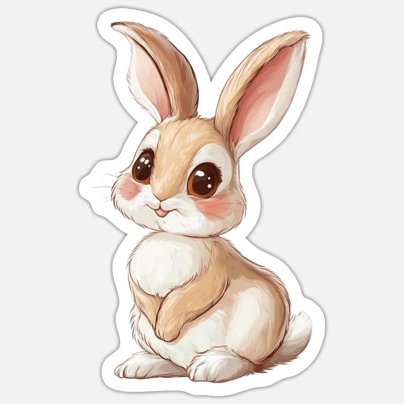 Hare - Sticker size S (10 x 10 cm) - white matte