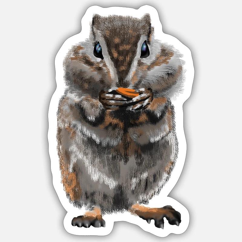 Hamster - Sticker taille S (10 x 10 cm) - blanc mat