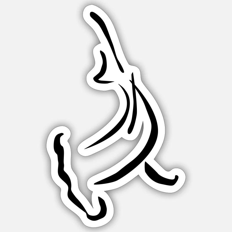 Hammerhead shape - Sticker Größe S (10 x 10 cm) - Mattweiß