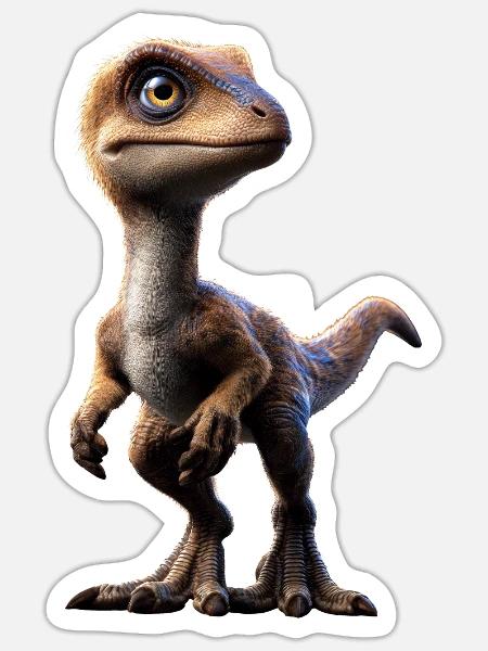 Raptor Velociraptor Dinosaurier Dino Raptoren - Sticker Größe S (10 x 10 cm) - Mattweiß