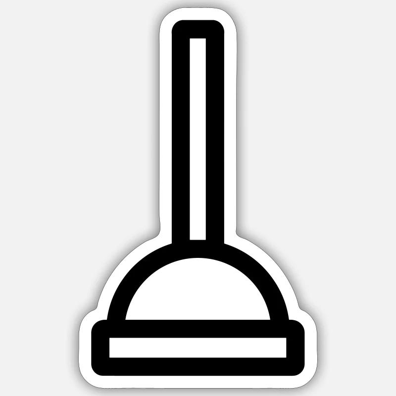 ventouse - Sticker taille S (10 x 10 cm) - blanc mat