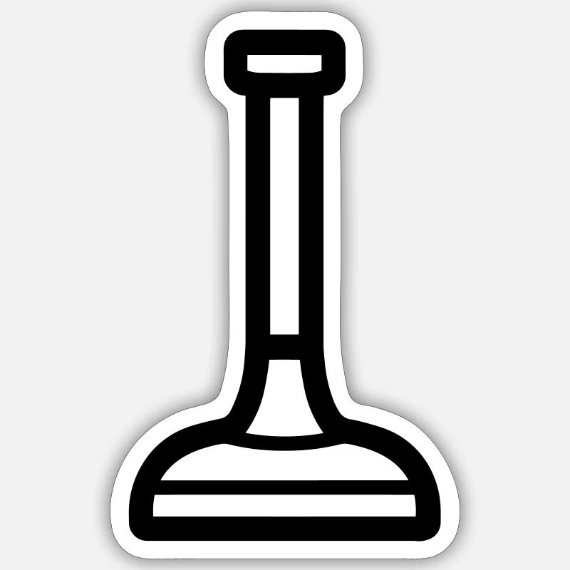 suction cup - Sticker size S (10 x 10 cm) - white matte