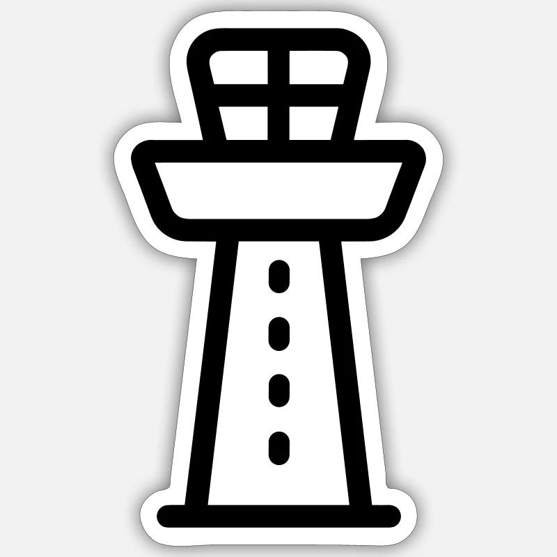 Control Tower - Sticker size S (10 x 10 cm) - white matte