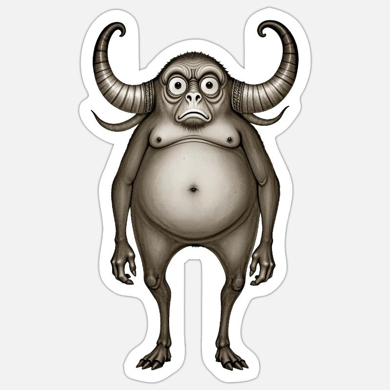 BUG #6 - dark hell - Sticker size S (10 x 10 cm) - white matte