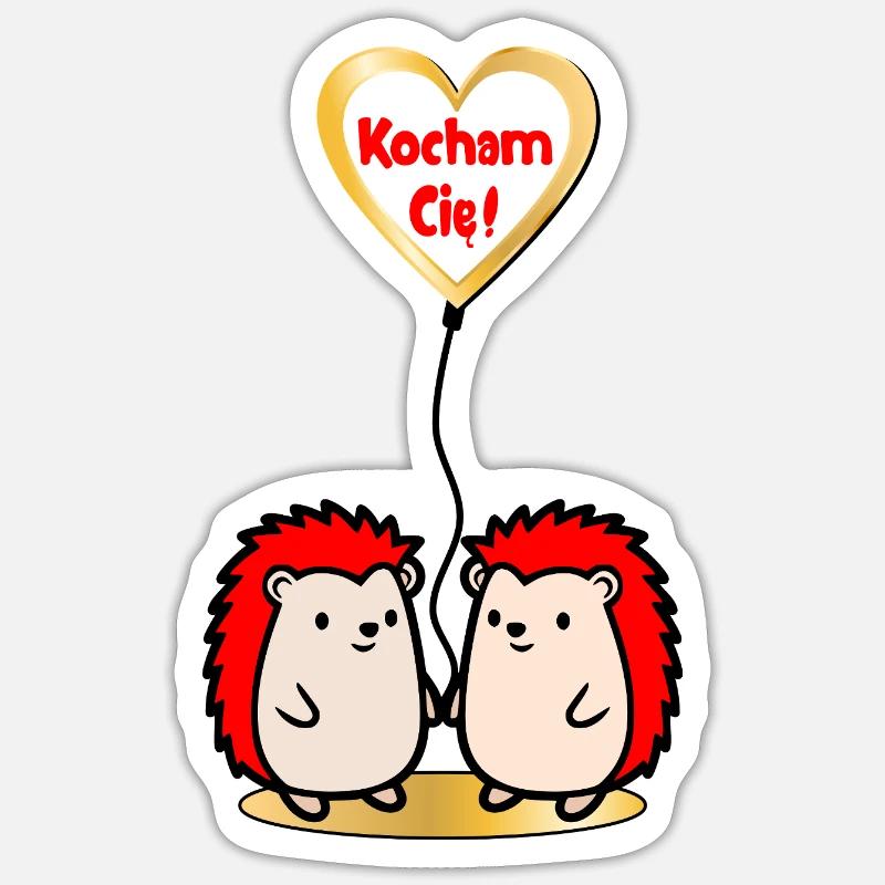 Polnisch Ich liebe dich - Sticker Größe S (10 x 10 cm) - Mattweiß